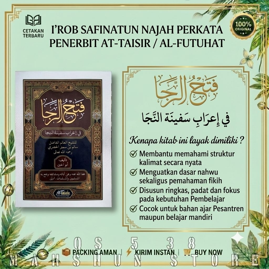 ORIGINAL Kitab I'rob SAFINATUN NAJAH Perkata Irob Fathur Roja Fi I'robi Safinatunnajah PerLafadz Saf