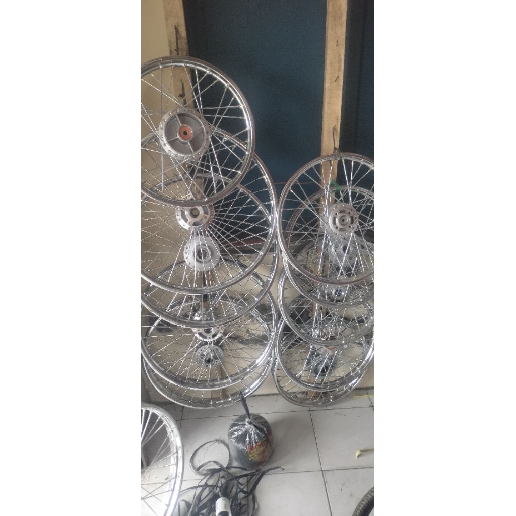 velg depan ring 19x140 semua motor pelek+jari" baru tinggal pasang