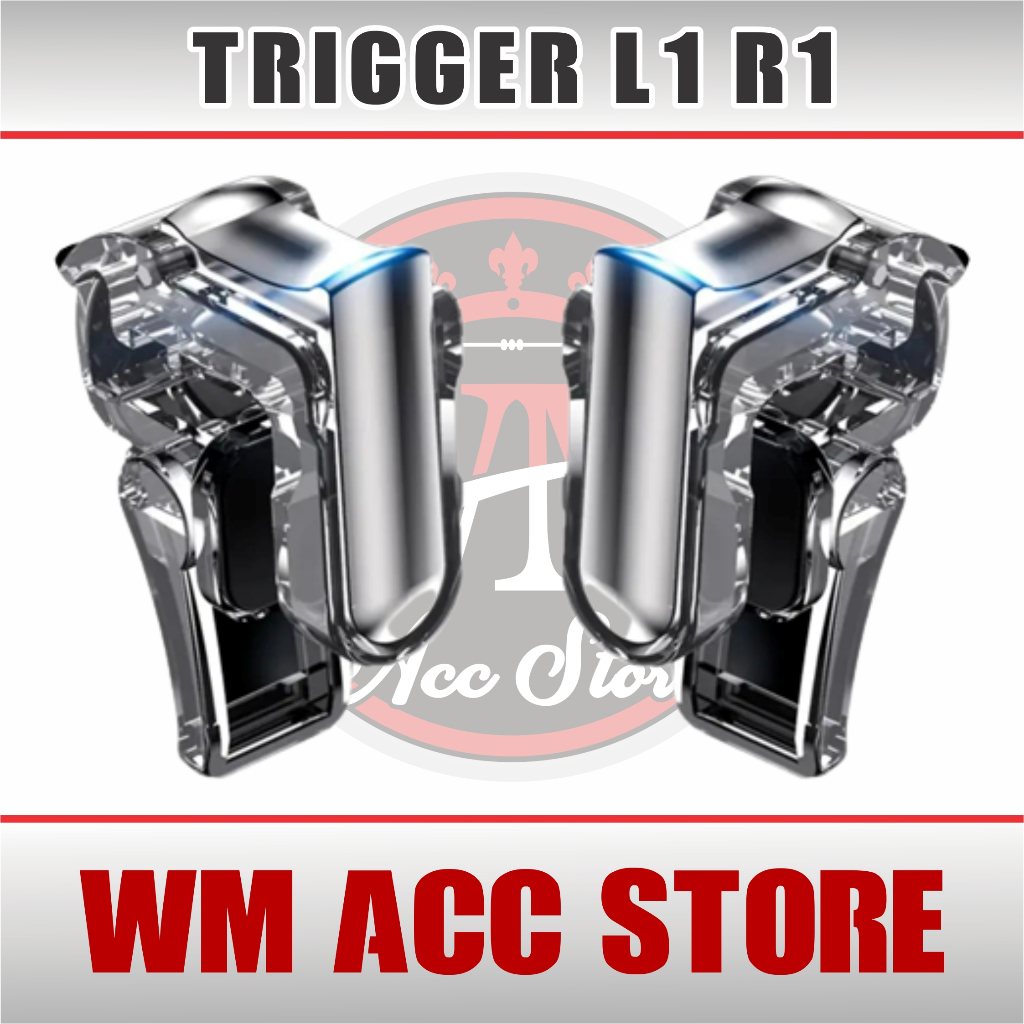 Trigger GT01 - Joystick L1 R1 Mobile Gaming Shooter PUBG CODM FF - Transparan