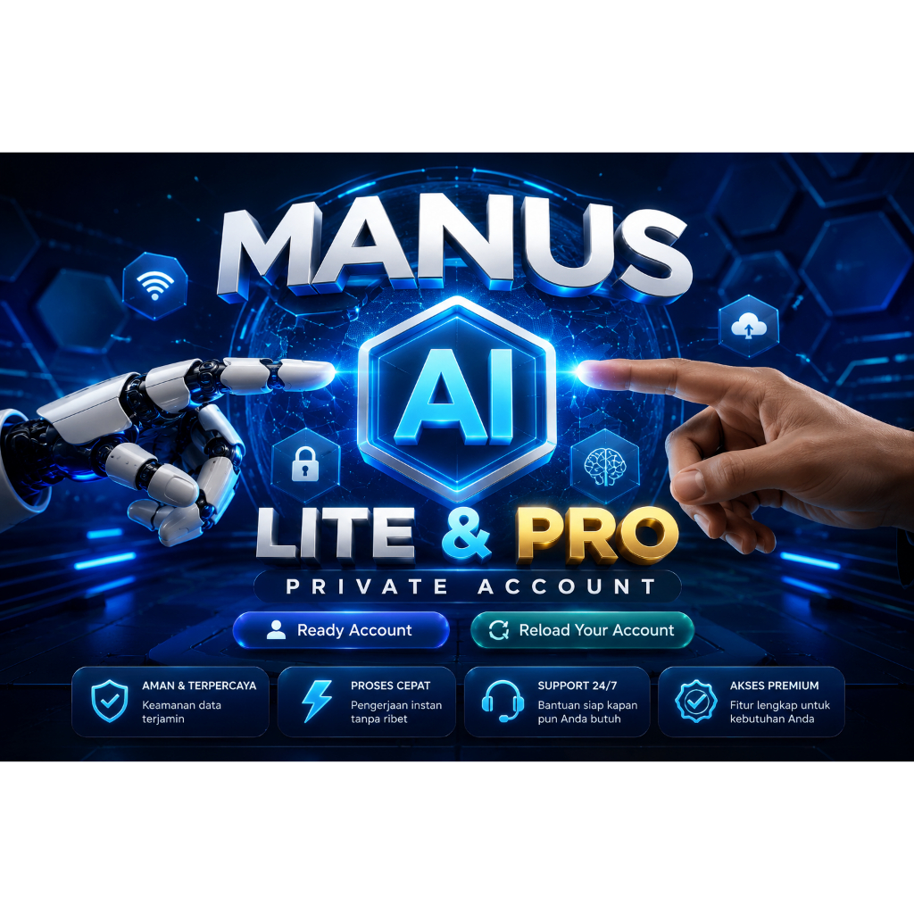 Manus AI LITE & PRO Akun Private Siap Pakai Autonomous Agent Kredit Credit Starter Basic Pro Premium