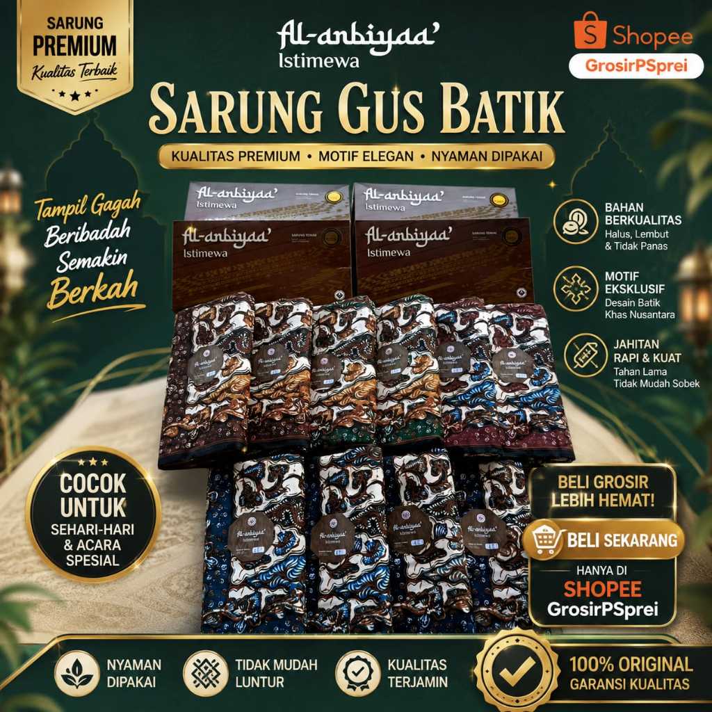 SARUNG AL - ANBIYAA GUS BATIK 403 PREMIUM