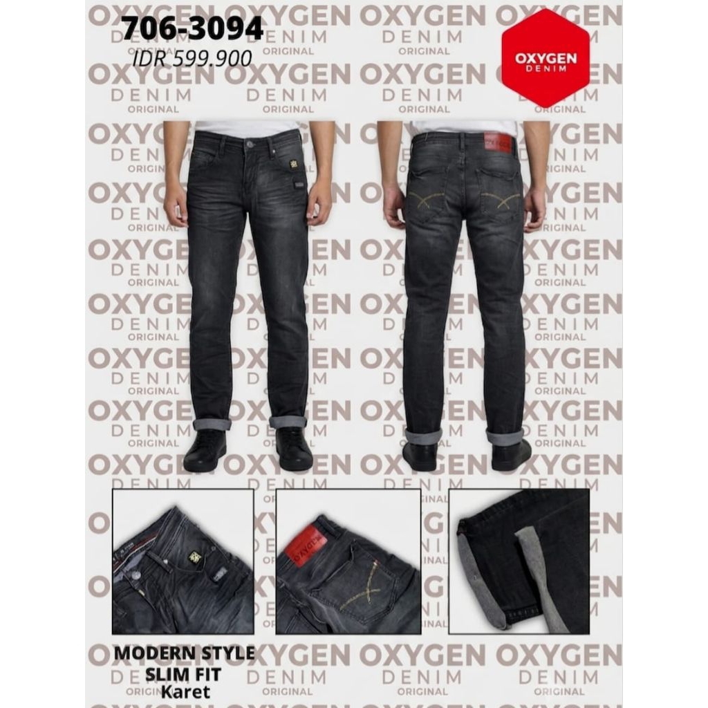(NEW) Celana Jeans Pria OXYGEN ORIGINAL