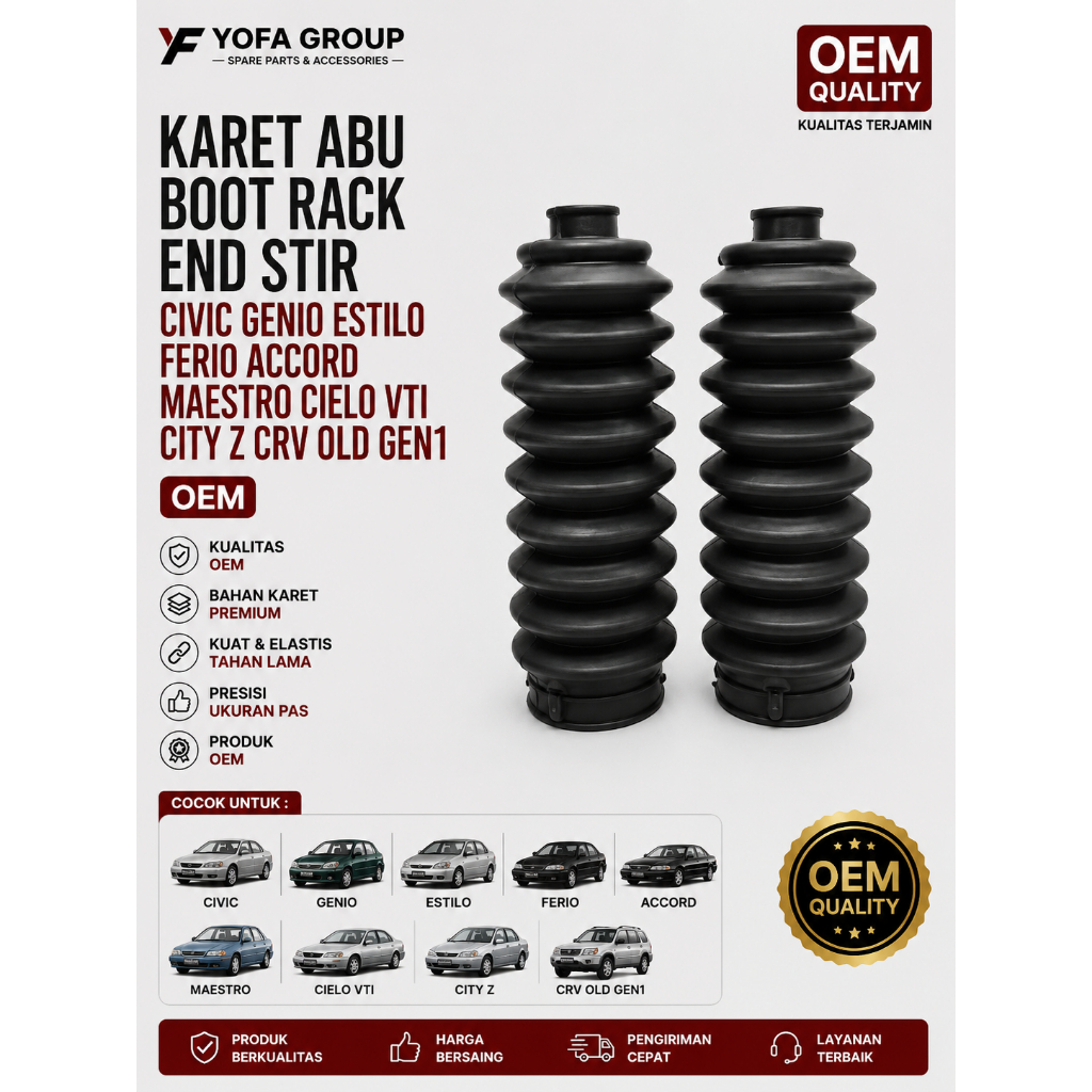 Karet Rack Stir Steer Steering Honda CRV Gen 1 mobil
