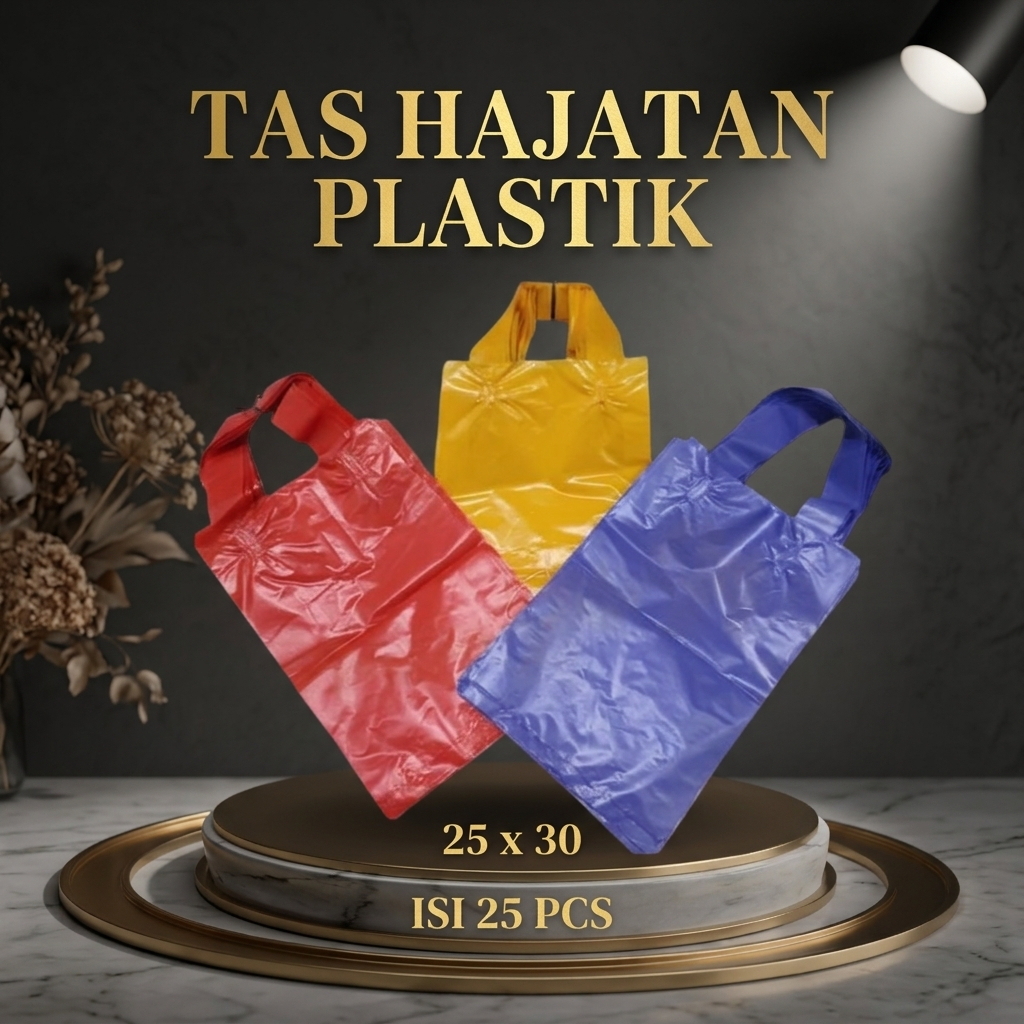 (25 Pcs) Tas Hajatan Plastik Polos 25x30 / Shopping Bag / Kantong Souvenir