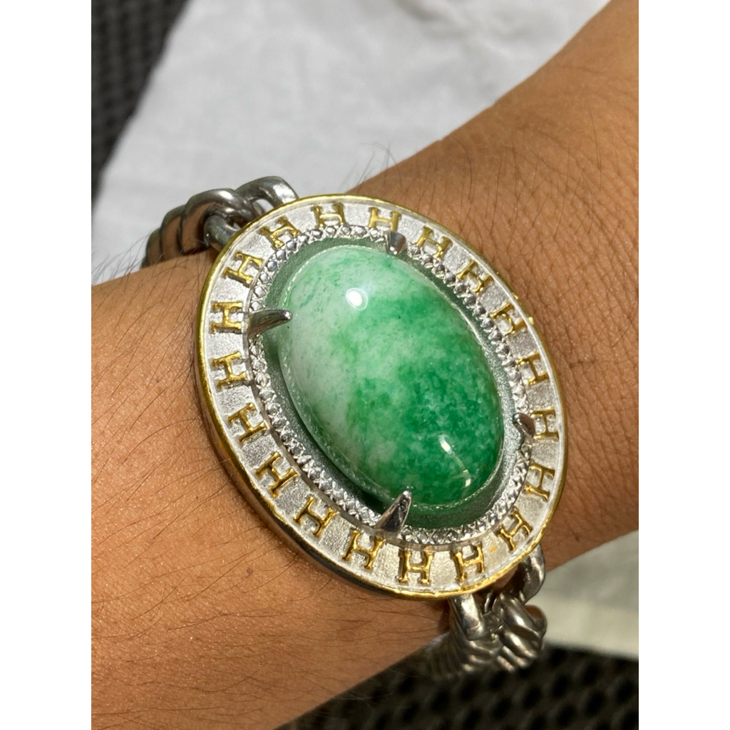 Gelang titanium batu asli giok Taiwan