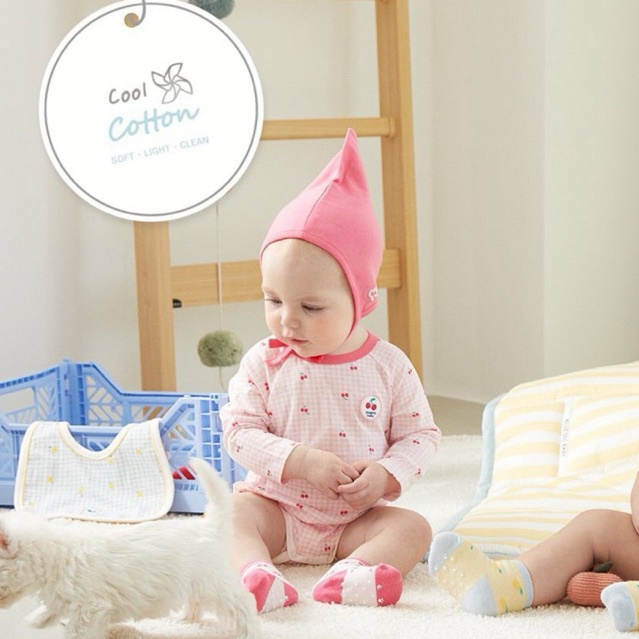 jp jumper katun lengan panjang ceri cherry baby bayi BLUEDOG 3m 6m