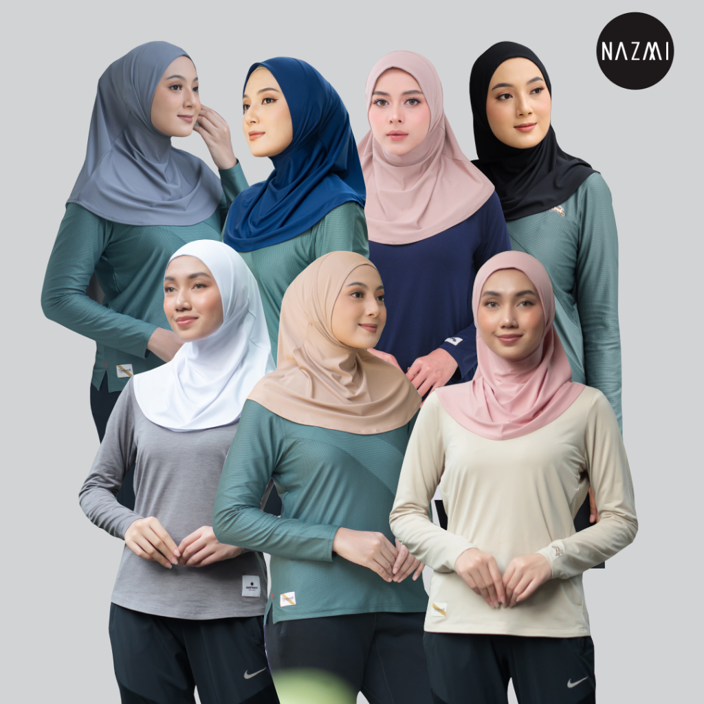 NAZMI - Elma Hijab | Active wear Hijab Instant Jersey Olahraga