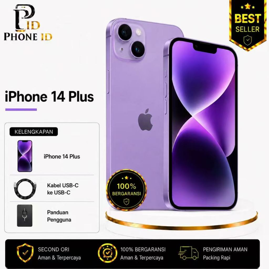iPhone 14 PLUS 256GB/128GB LIGTHNING SECOND FULLSET MULUS