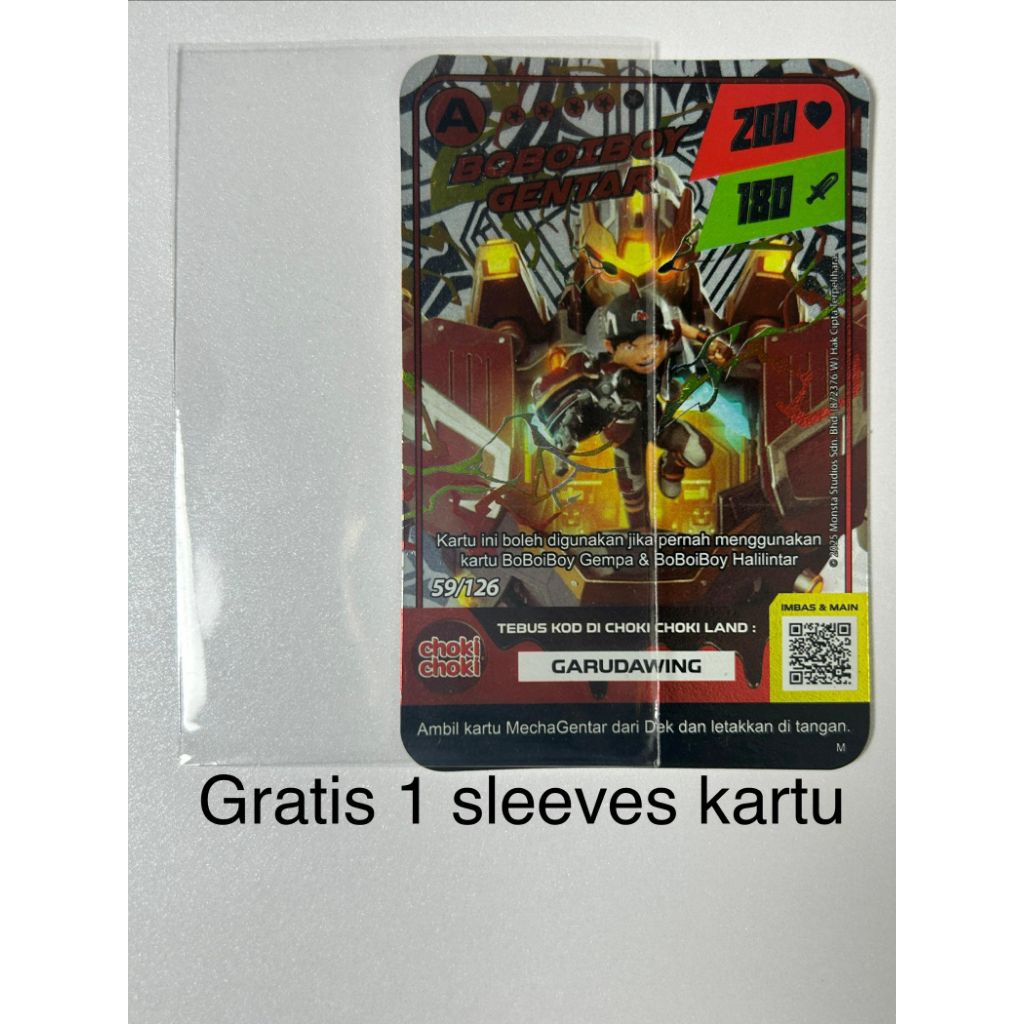 Choki Choki Monsta Galaxy card Boboiboy gentar