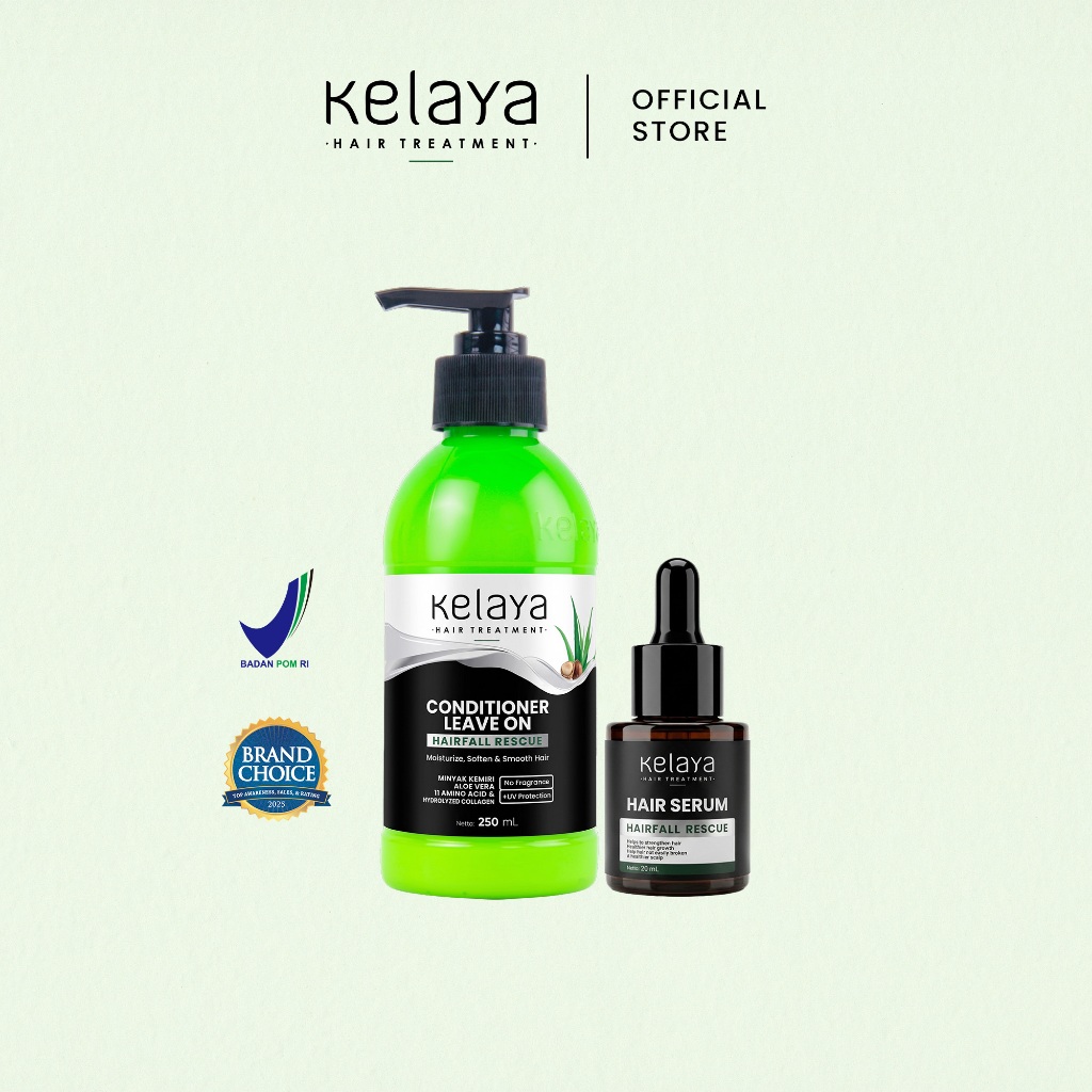 Kelaya Conditioner Leave On 250ml + Hair Serum 20ml Vitamin Penumbuh Rambut Rontok