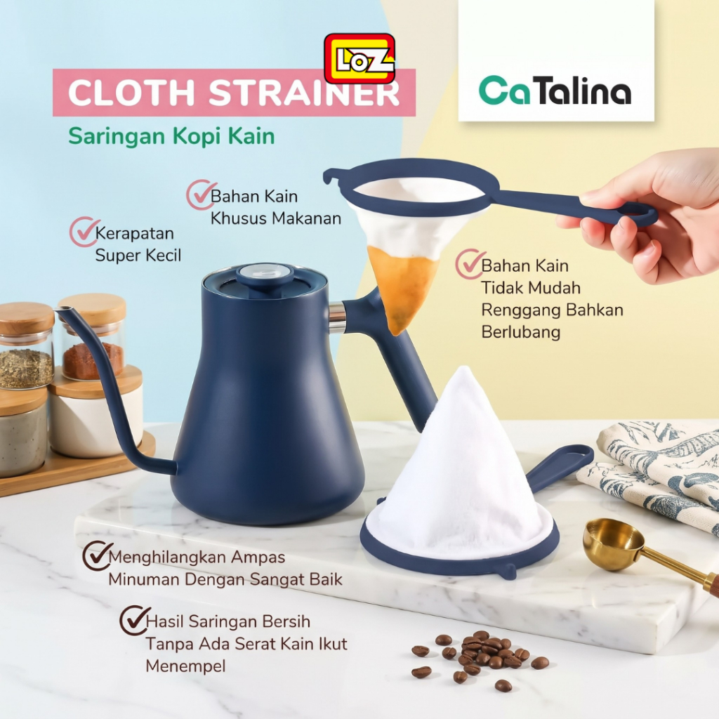 Strainer Saringan Penyaring Masakan Saringan Dapur 18cm - CATALINA BPSTR 02/18
