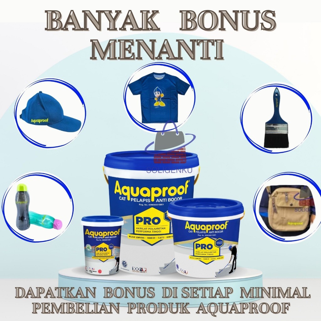 Cat Aquaproof PRO Pail / 20 kg Cat Pelapis anti Bocor Aqua proof PRO Premium KARGO | Aquaproof PRO P