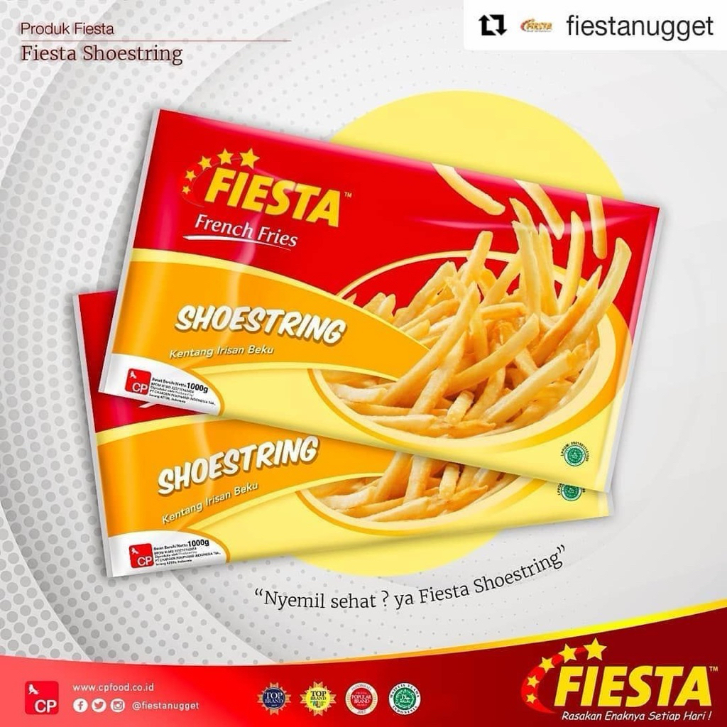 FIESTA Kentang shoestring / straight cut / Crincle cut / butter coated