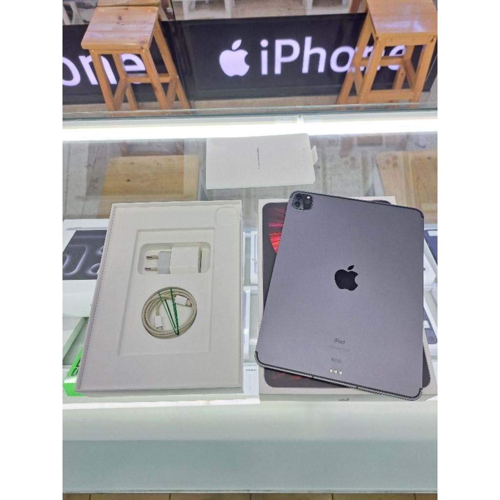 Second Apple IPad Pro M1 11" Inch 256GB Wifi Cell Space Gray Ex IBOX Mulus Fullset Original