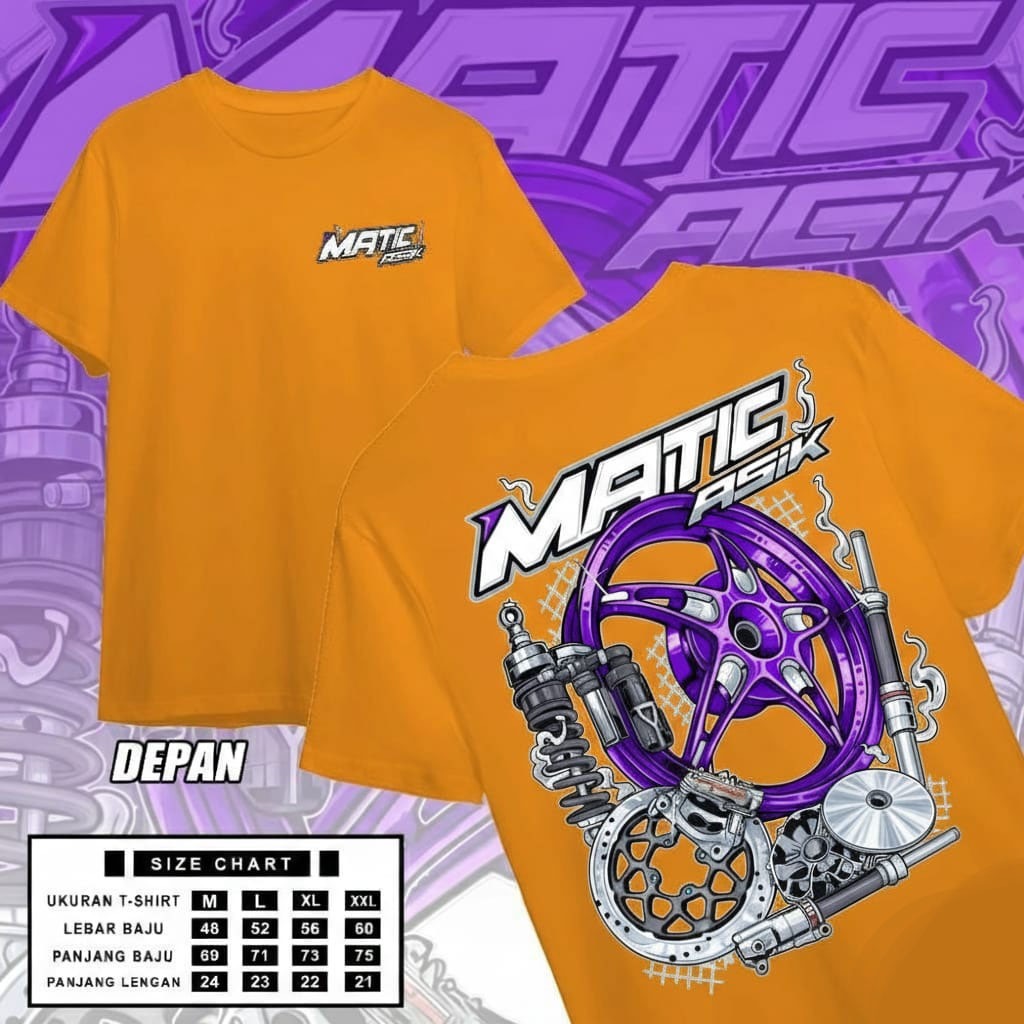 KAOS MATIC ASIK / MATIC GANK / BAJU DISTRO MATIC GANK