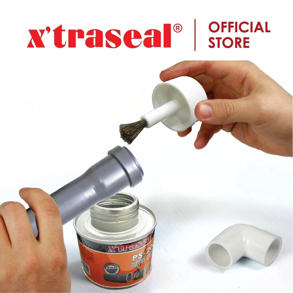 X'TRASEAL Lem Pipa PVC PS-200 500gr Original – Lem PVC Kuat