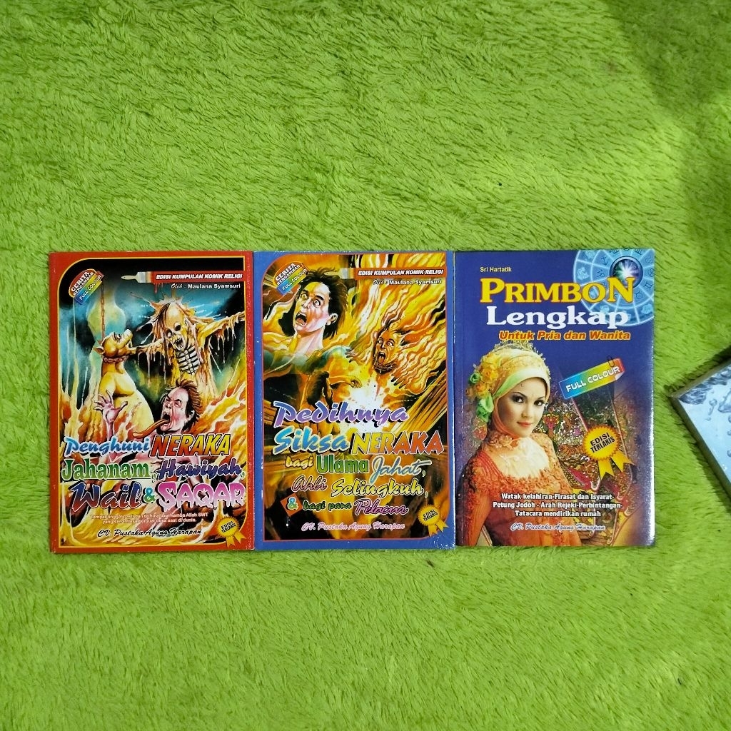 BUKU CERITA ANAK BERGAMBAR EDISI KUMPULAN KOMIK RELIGI PENGHUNI DAN PEDIHNYA SIKSA NERAKA PRIMBON LE