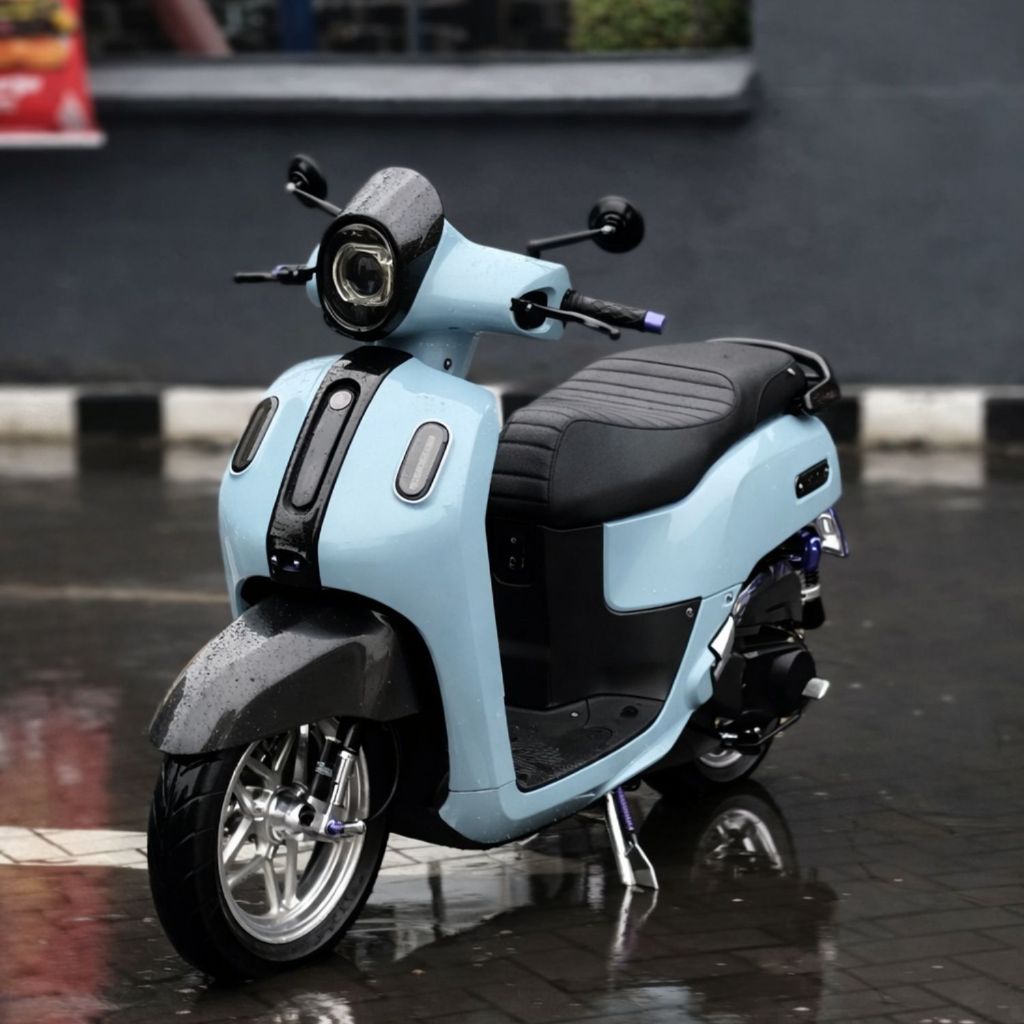 Spion Yamaha Fazzio Retro Classic Bulat JKW - Spion  Fazzio Hybrid - Aksesoris Fazzio