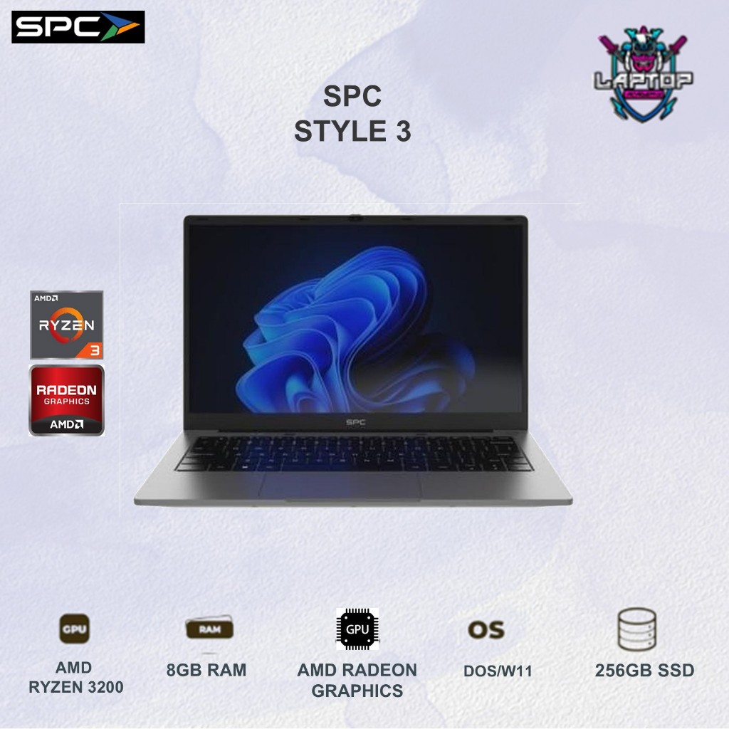 SPC STYLE 3 AMD RYZEN 3 3200 8GB 256GB 14.0FHD IPS