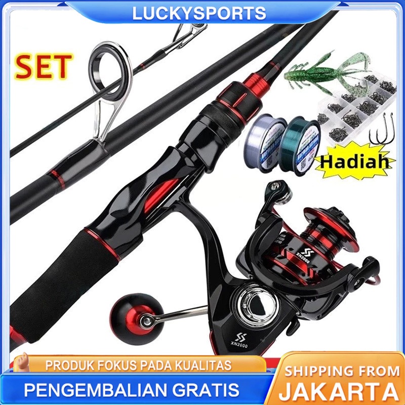 COD Set Pancing 1.8m/2.1m Joran Pancing 1000-4000 Reel Pancing 150M Senar Pancing Umpan Combo Pancin