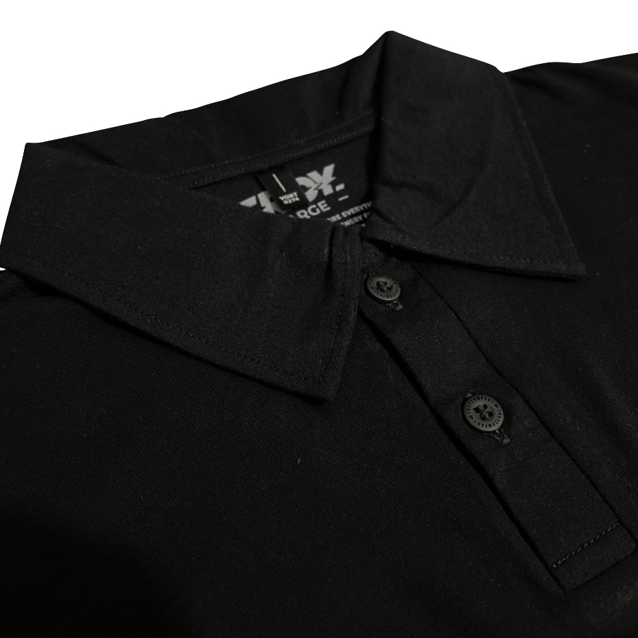 Troy Company Wangky Polo Shirt Full Black Relentless - Kaos Polo Wangki Hitam WKD 3561