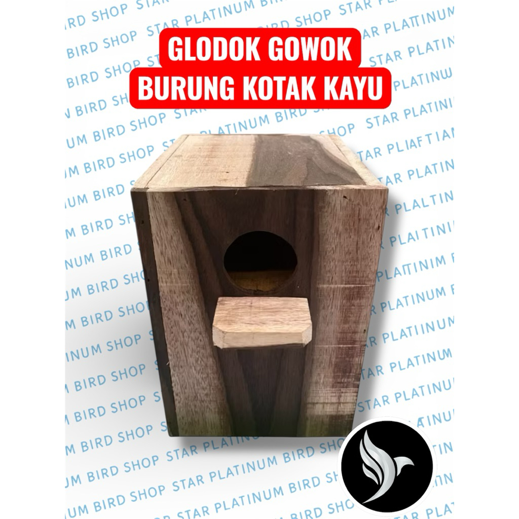 GOWOK GLODOK KOTAK KAYU BURUNG LOVEBIRD KENARI DLL