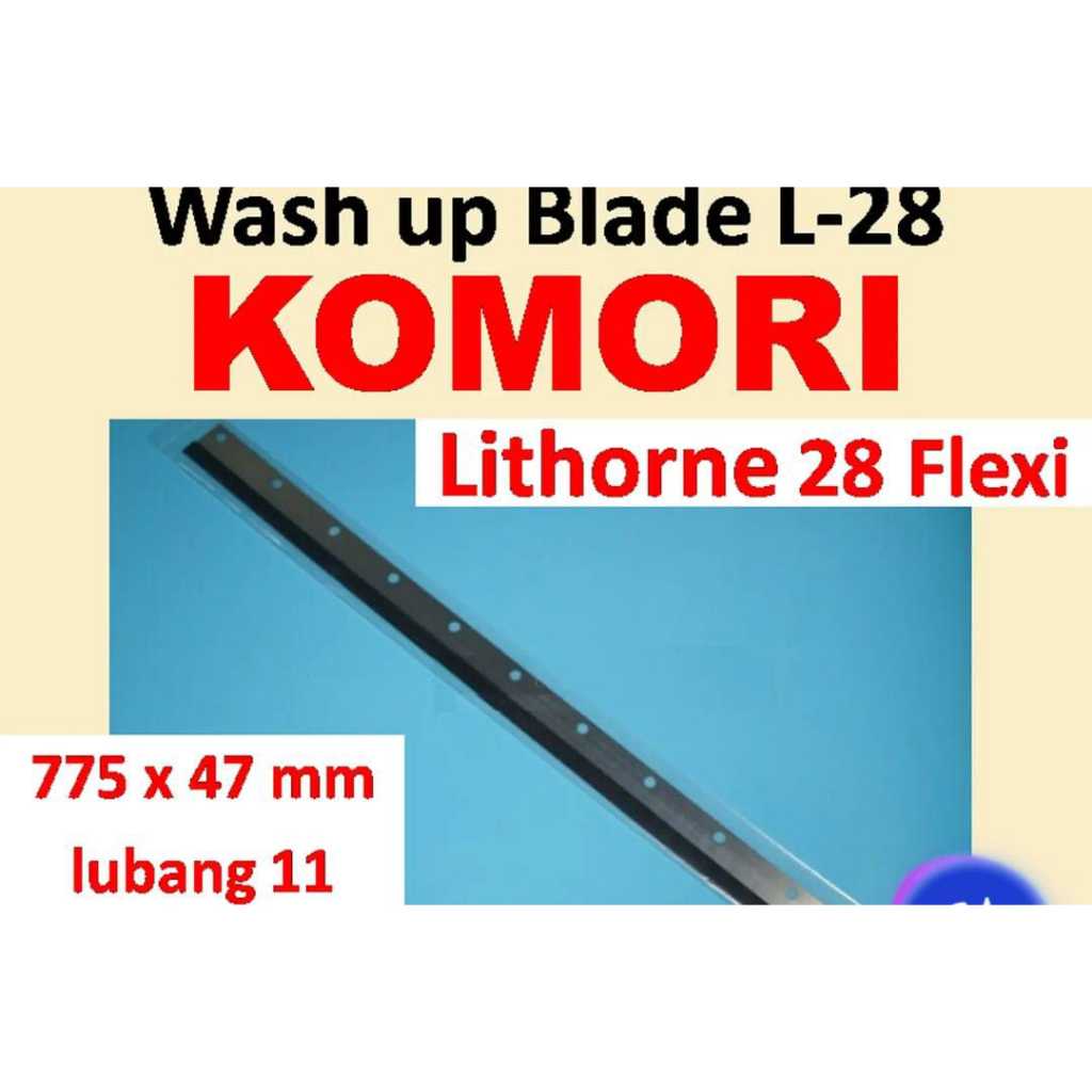 Wash Up Blade Komori Lithrone 28 Flexi LS28 Mesin Cetak Rakel Litrone