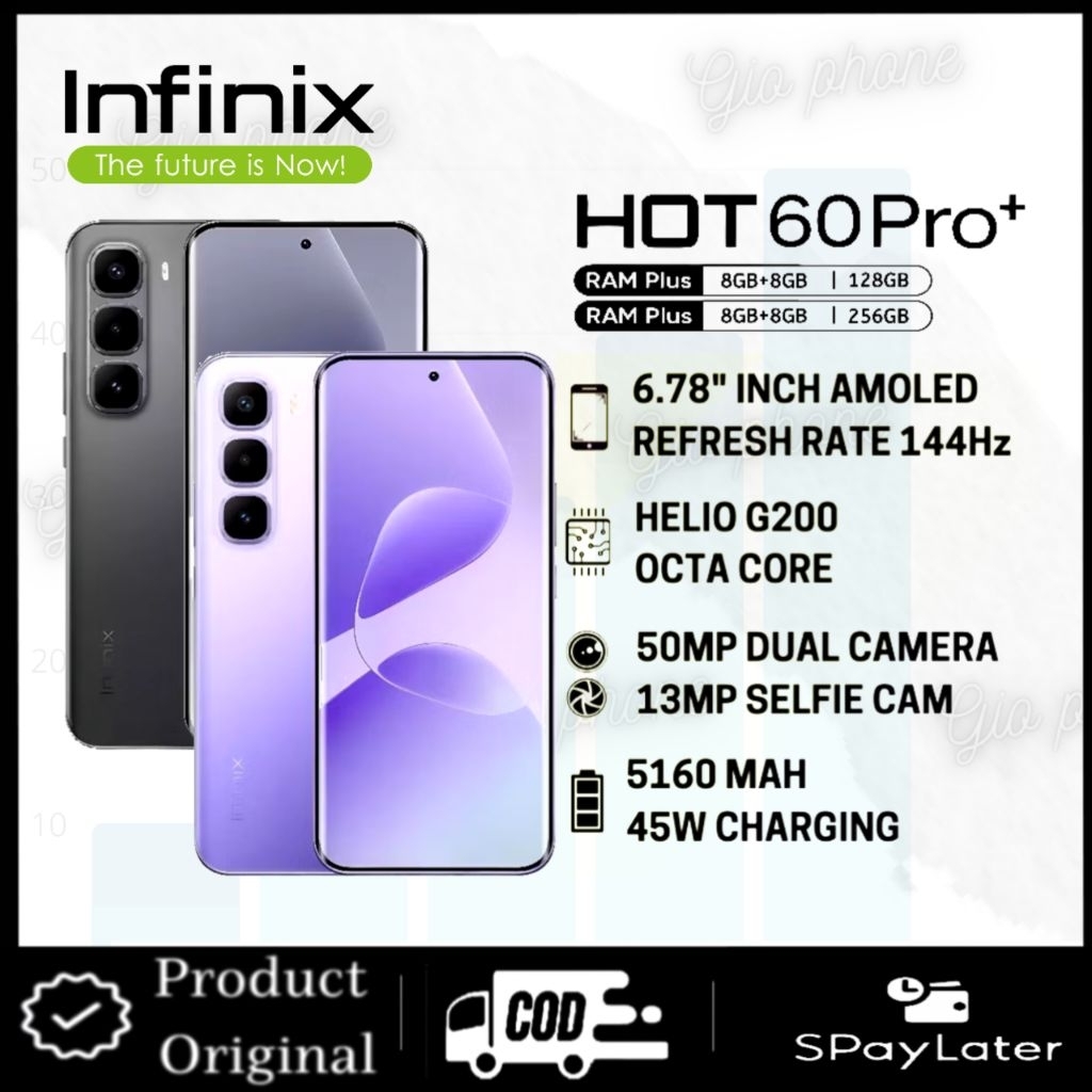Infinix hot 60 pro plus ram 16/256GB original garansi resmi 1tahun