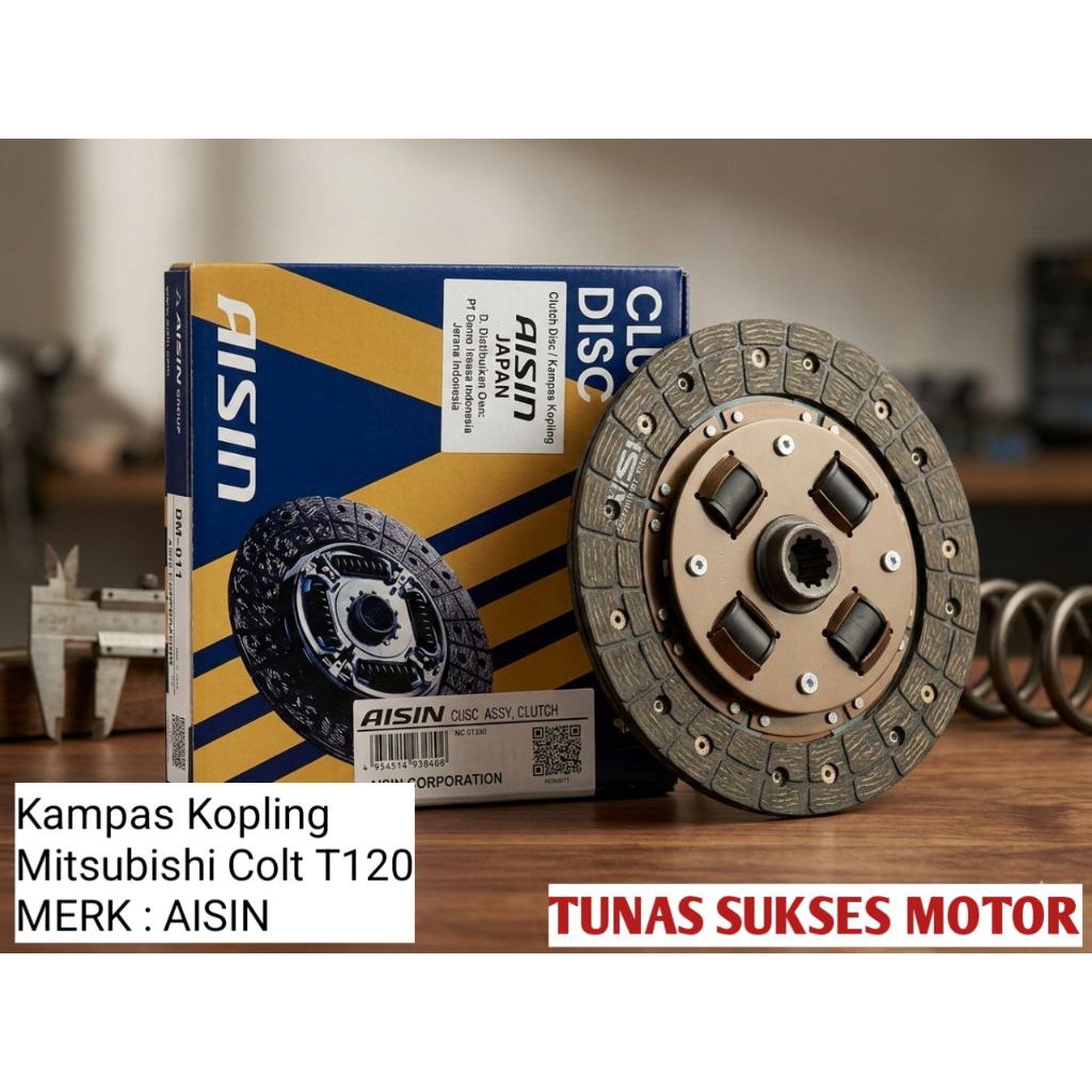 KAMPAS KOPLING MITSUBISHI COLT T120, BAGUS, BERKUALITAS PREMIUM, ASLI (ORIGINAL) MERK AISIN
