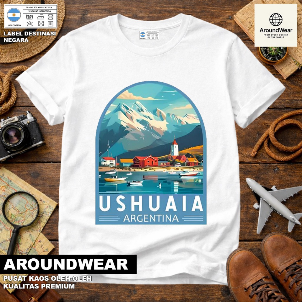 BAJU KAOS OLEH OLEH ARGENTINA 27, PAKAI TAG NEGARA ASAL ARGENTINA BAHAN SOUVENIR PREMIUM GIFT