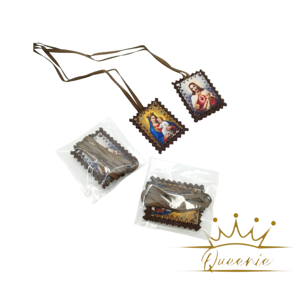 Skapulir Coklat | Skapulir Katolik Coklat | Kalung Skapulir Katolik