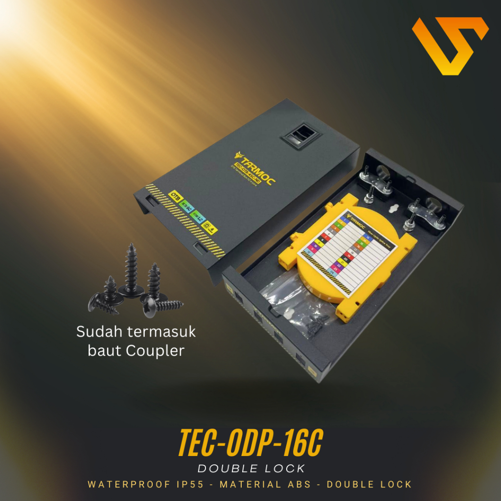 Tarmoc Fiber Optic mini OTB 4 Core SC | Roset FO Besi 4C Kosongan