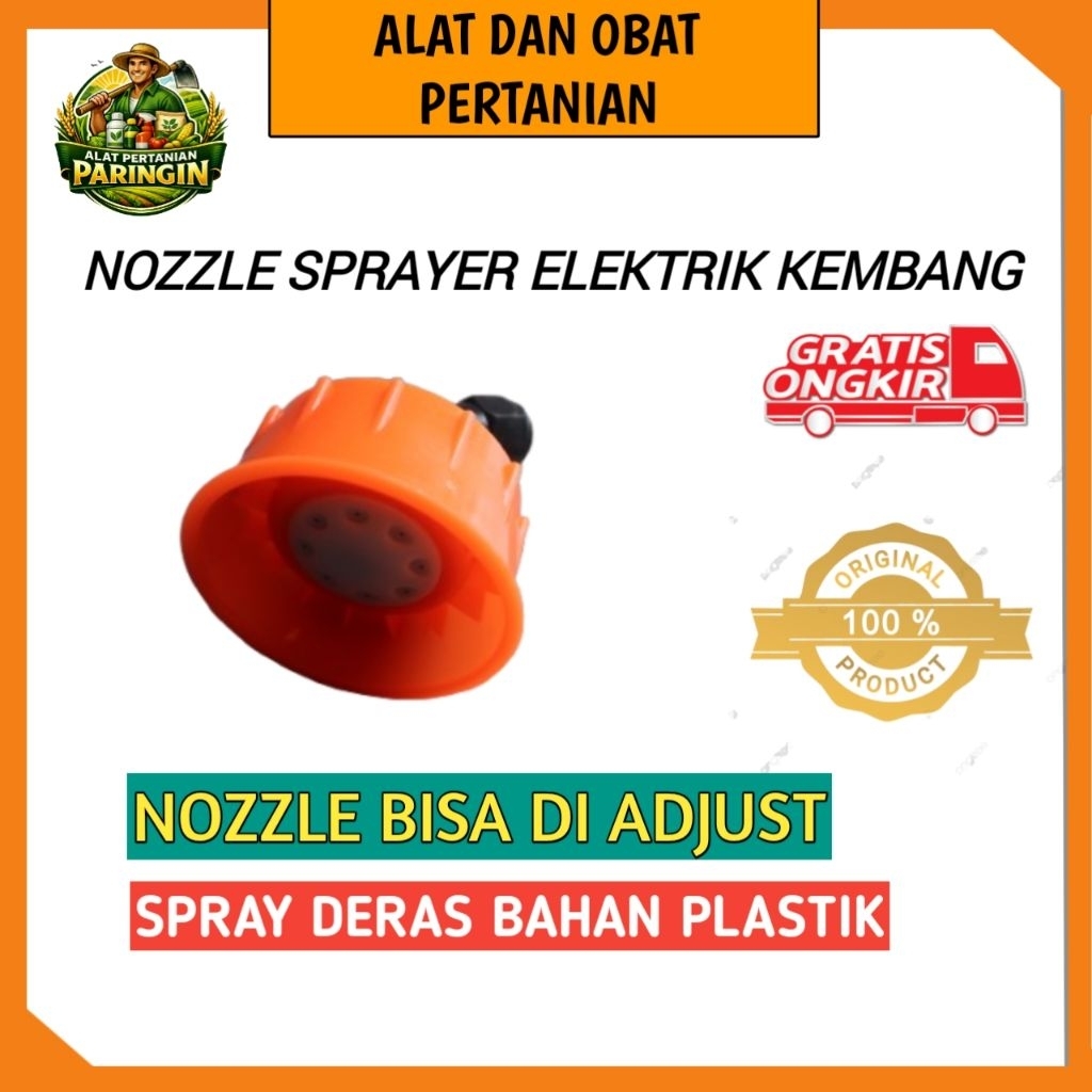 NOZZLE SPRAYER ELEKTRIK LUBANG 8 MOTIF BUNGA /NOZZLE PLASTIK ADJUSTBALE