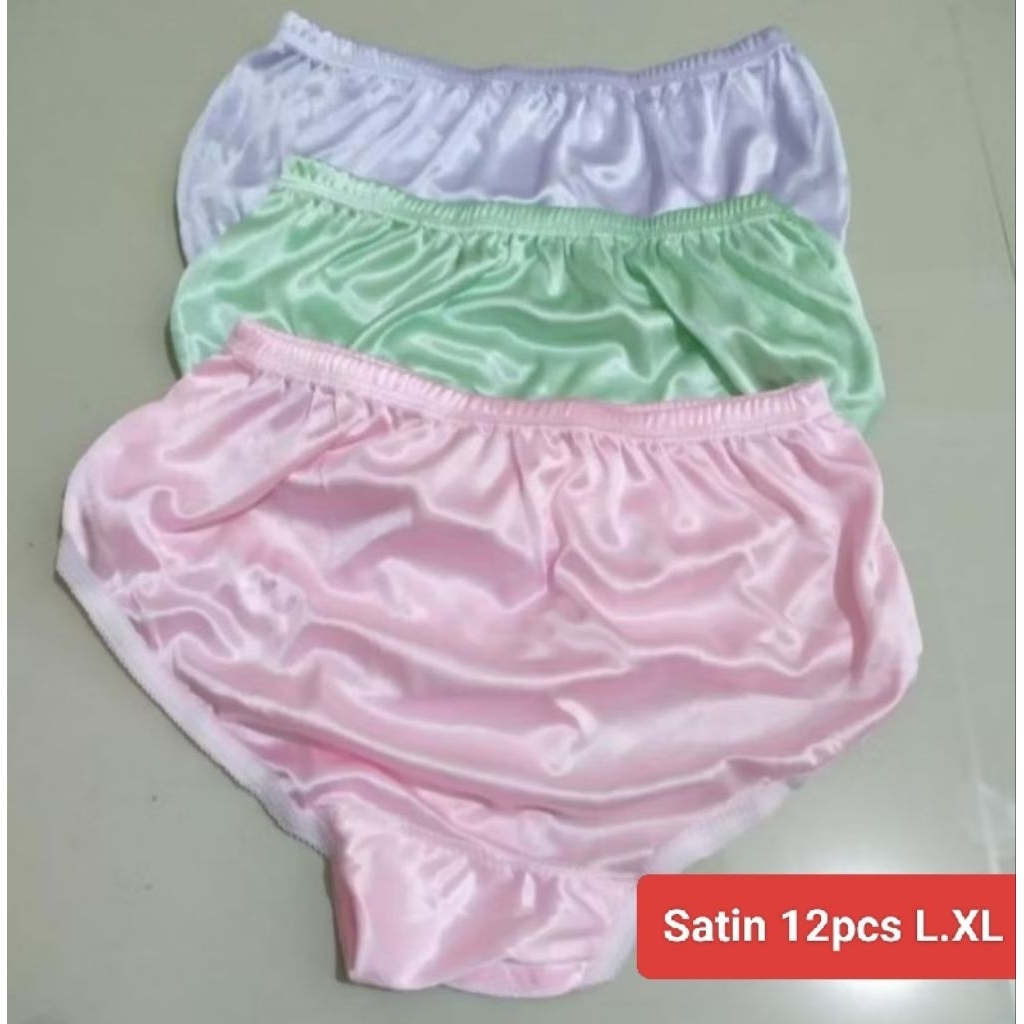 6pcs SATIN Celana dalam wanita L.XL.XXL Bahan SATIN PREMIUM terlaris/celana dalam wanita saat haid m
