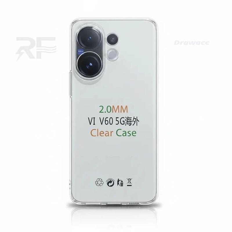 Case Vivo V60 5G Softcase CLEAR HD CAMERA PROTECTION Casing Case Hp Vivo V60 5G