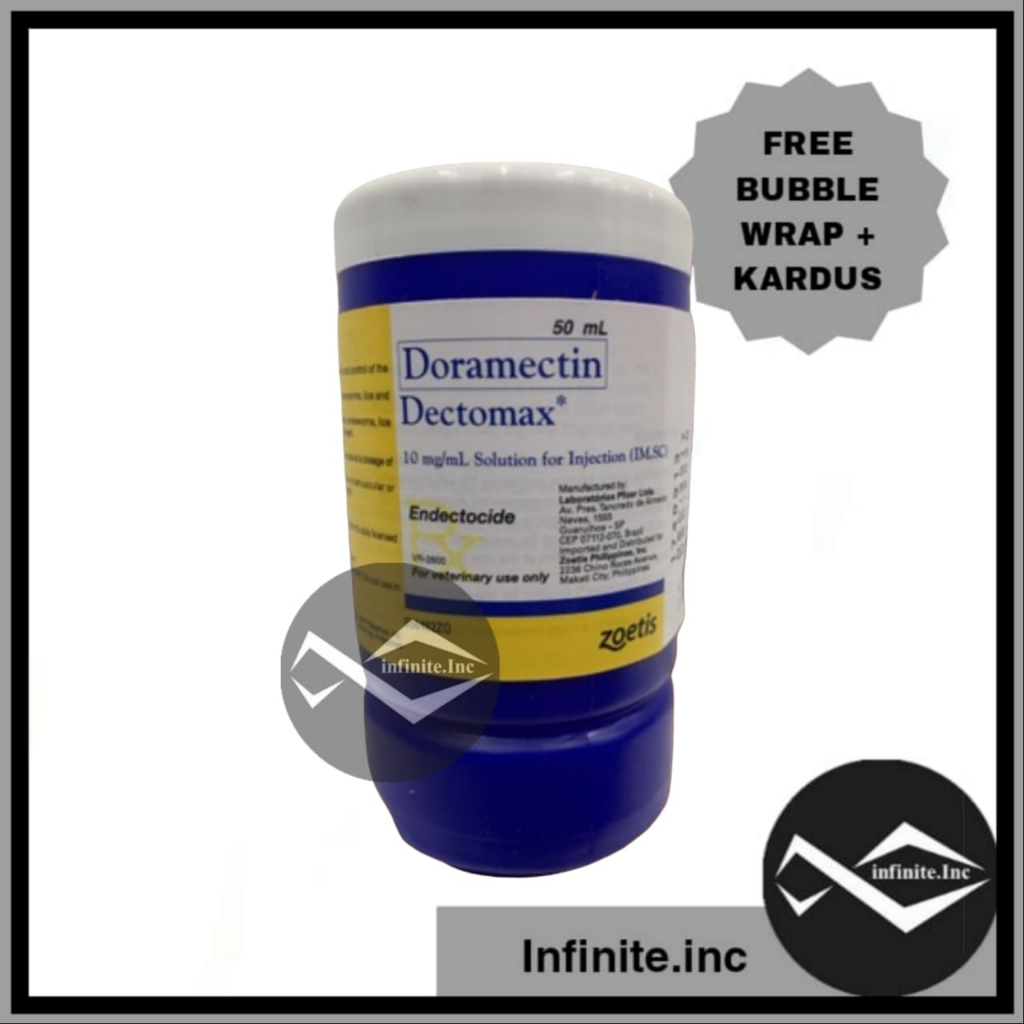 Dectomax (doramectin) 50ml - obat antiparasit hewan ternak