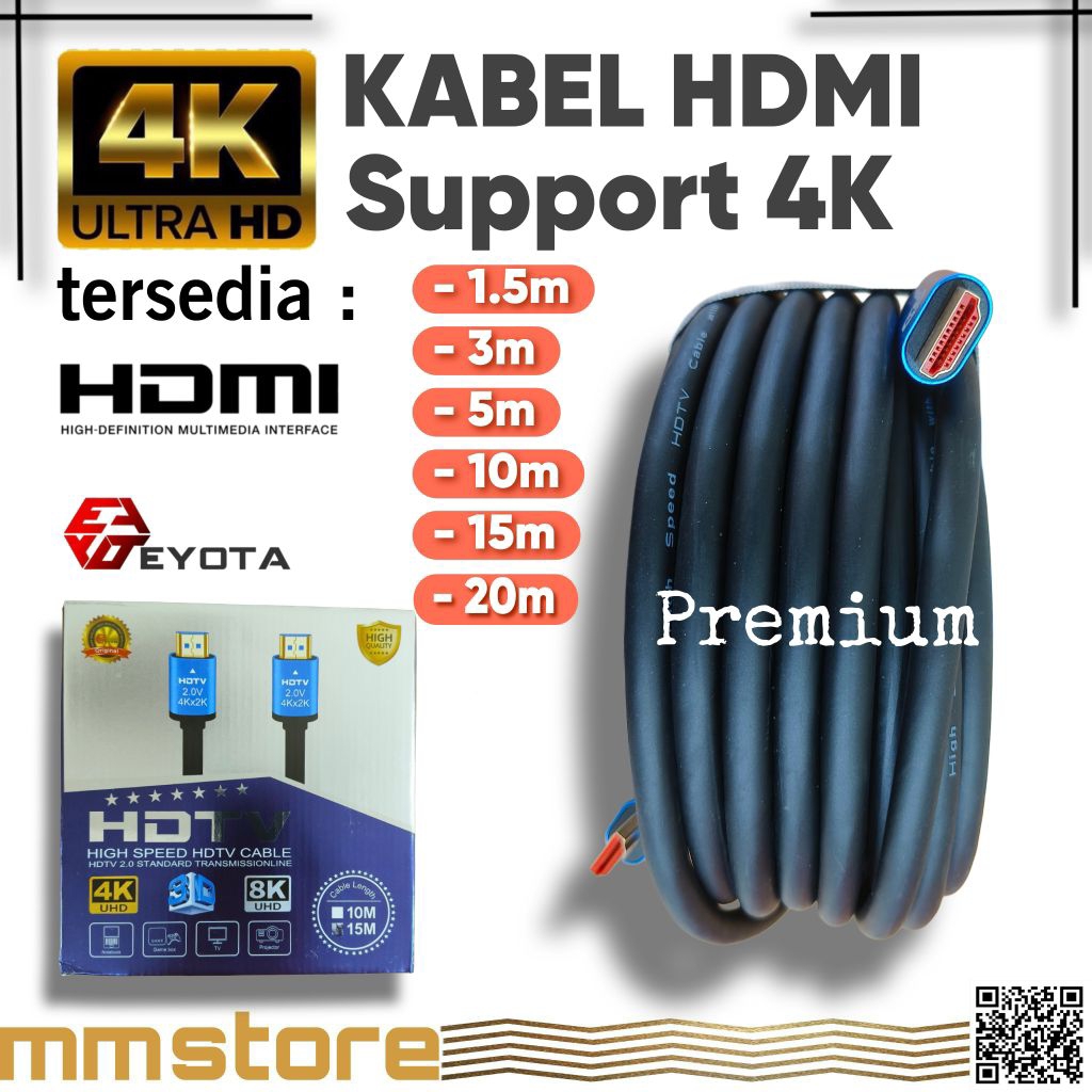 Kabel HDMI 4K EYOTA HDTV Premium Original
