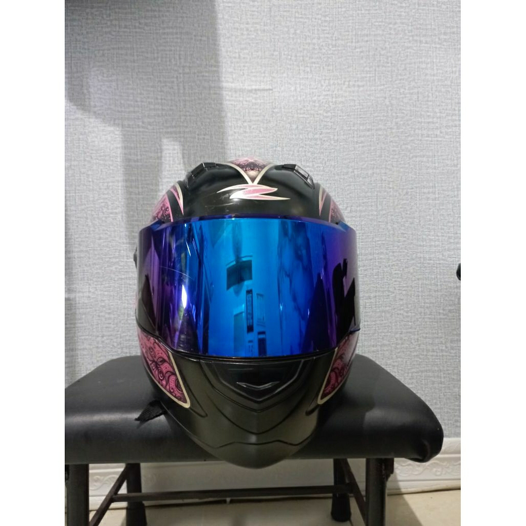 Helm Fullface Zeus 811 batik Black Pink