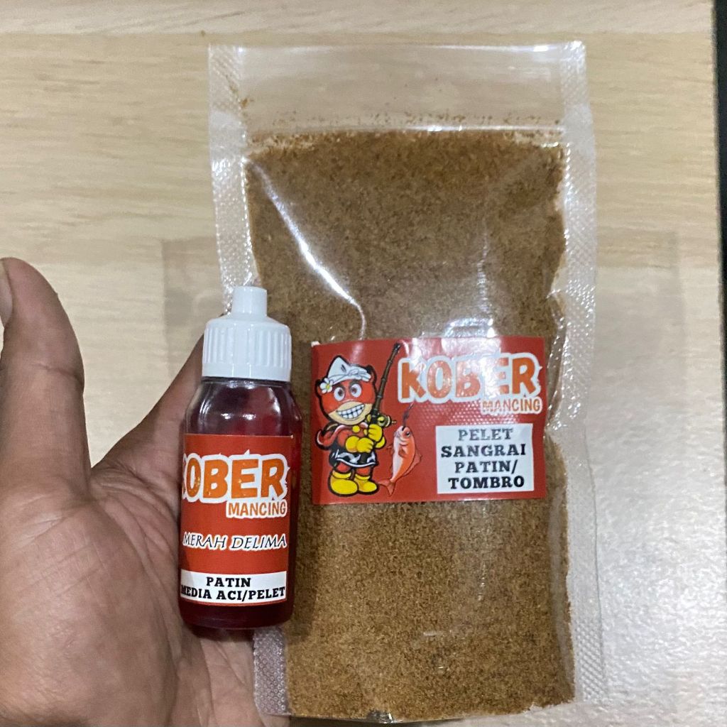 Umpan mancing ikan patin sepaket pelet dan essen