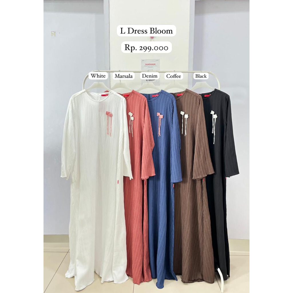 L dress bloom dauky gamis dauky