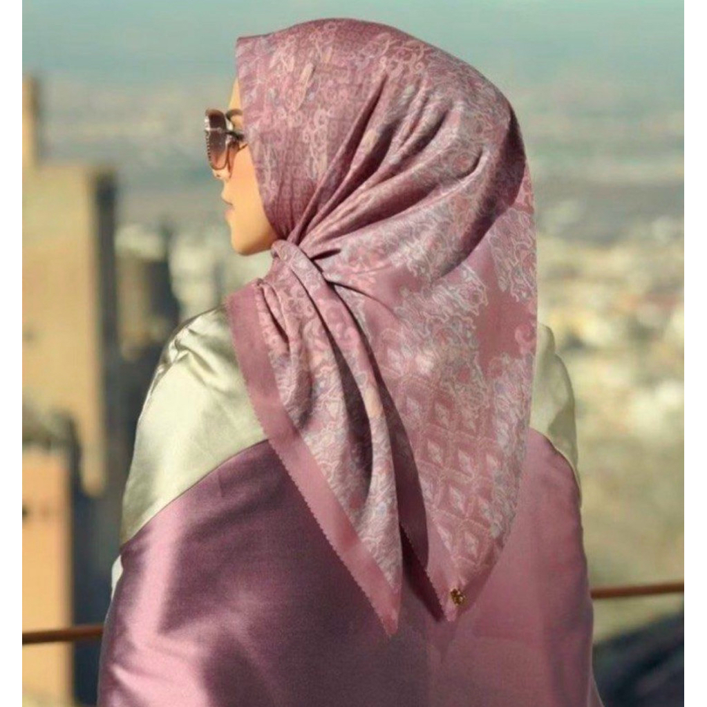 preloved buttonscarves the granada voile square XL mahogany