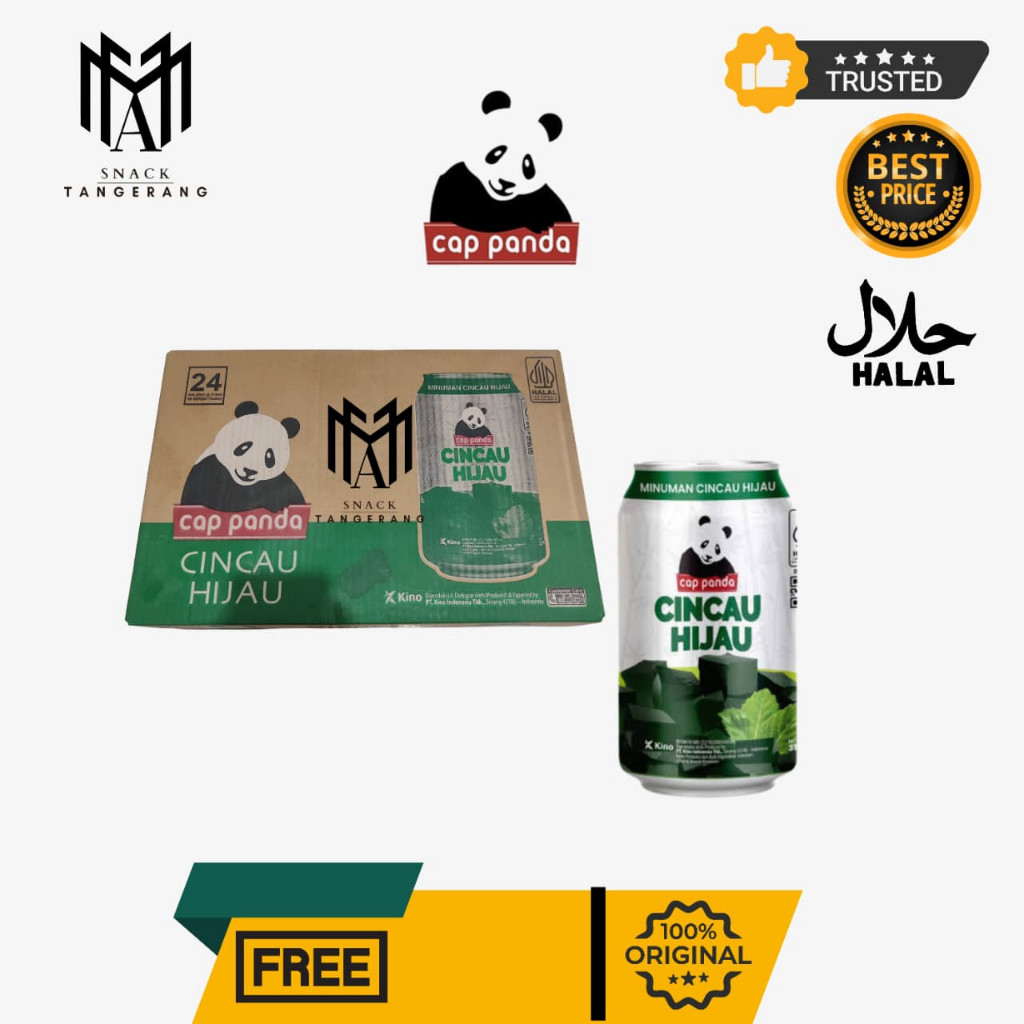Minuman Kaleng Cincau Hijau Cap Panda 1 Dus isi 24 Pcs @310 ML