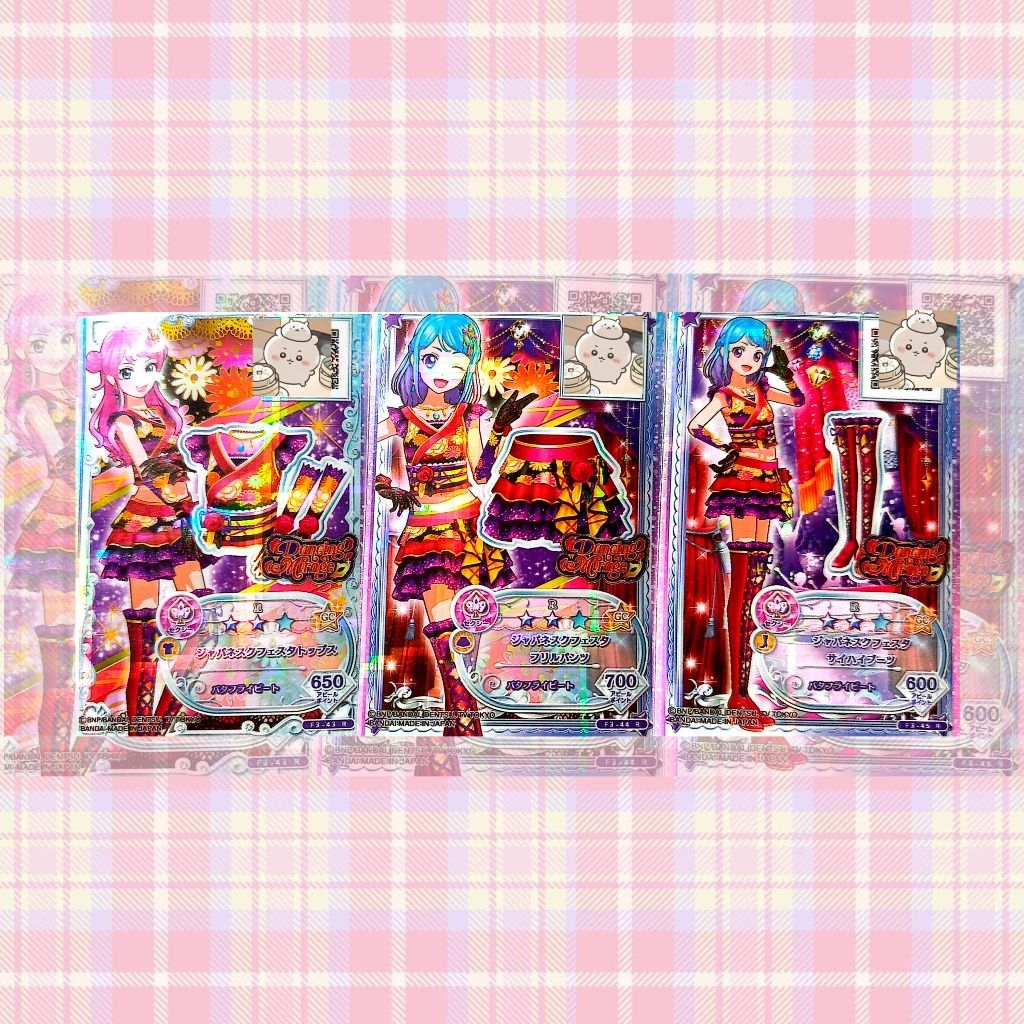 Kartu Aikatsu Friends Rare Card Maika Chono Mio Minato Dancing Mirage Japaneseque Festa Coord [JP VE