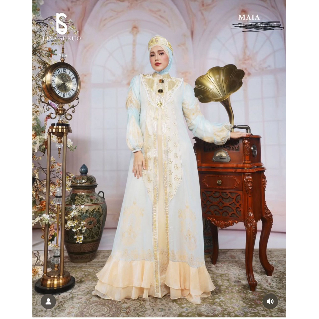 Gamis eles lina sukijo syari set eL.eS lina sukijo Syari set premium