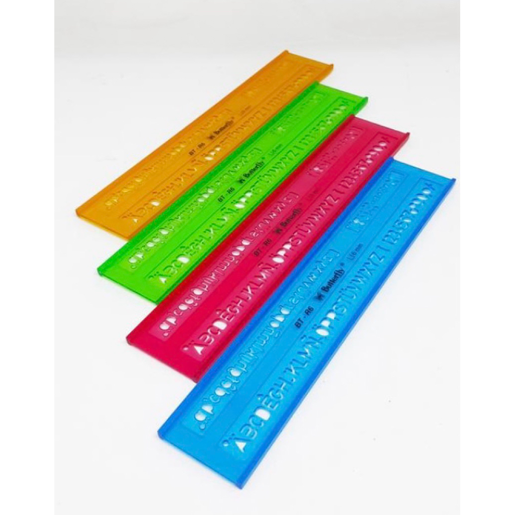 Mal Huruf Butterfly 0.3 0.5 0.8 mm – Mal Gambar Teknik Arsitek – Template Huruf Angka Teknik