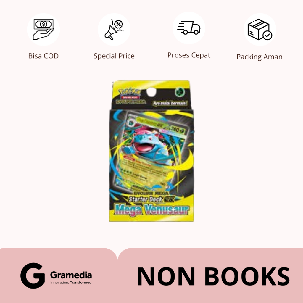 Gramedia Bandung Supratman | Pokemon Game Kartu Koleksi Deck Mega Venusaur | Produk Original Gramedi