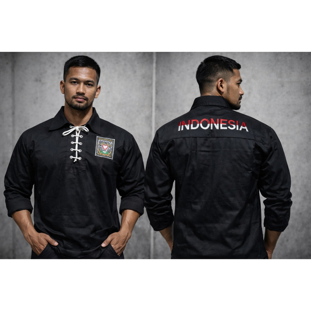 Sakral Warga PSHT Bordir Motif Indonesia-Baju Sakral PSHT-Baju Sakral Warga PSHT-Baju Terate