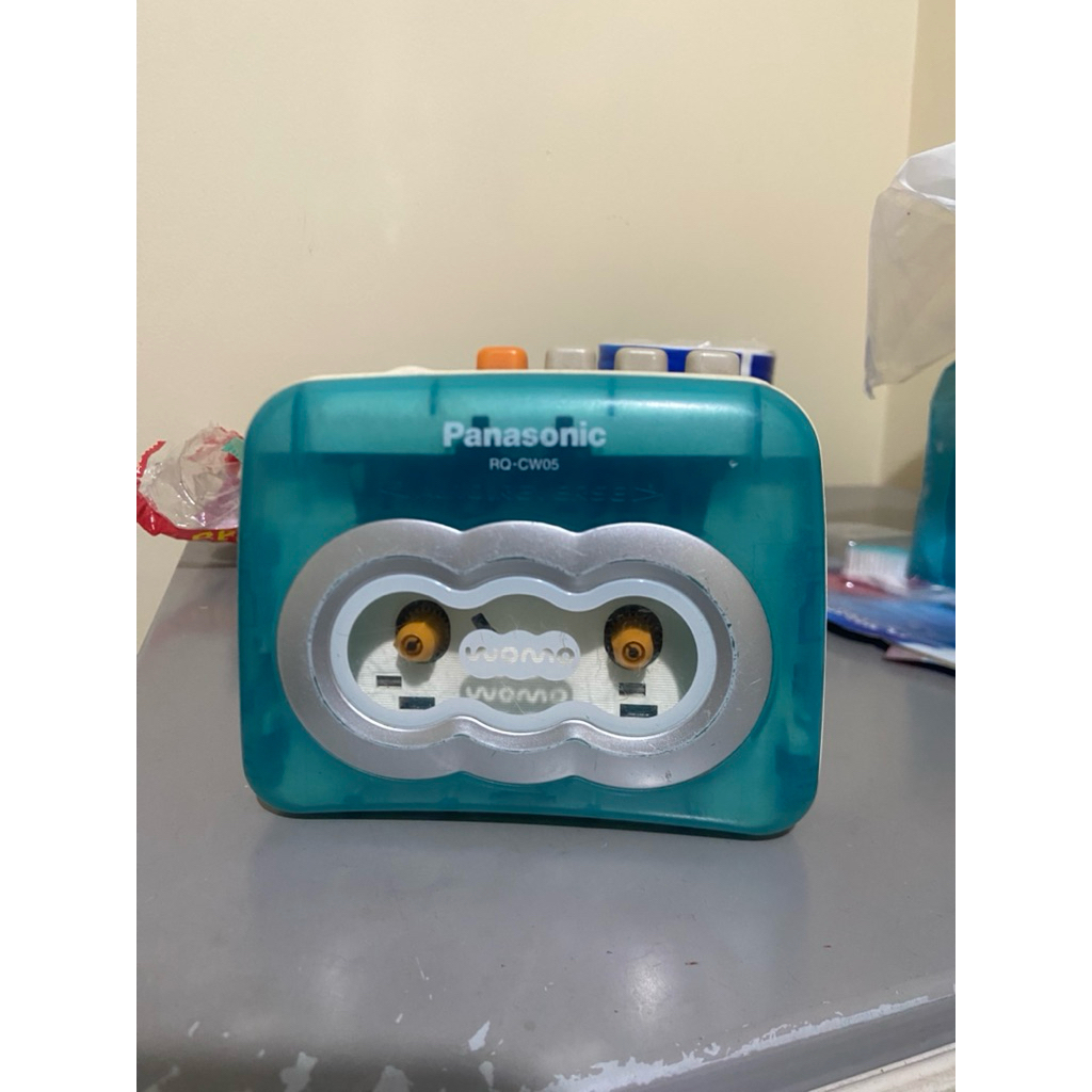 Panasonic Womo RQ-CW05 Transparent Blue Cassette Player