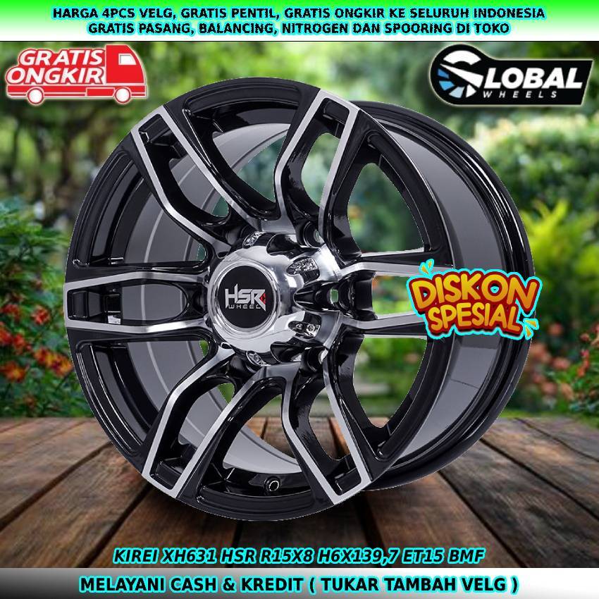 Velg R15 velg mobil Hardtop| Blazer| Terrano| Everest| Hiace| Panther| dll velg hsr kirei R15