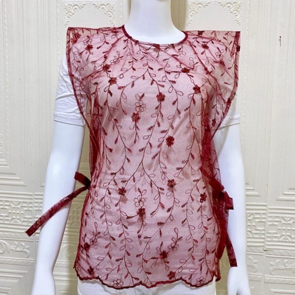 VEST / OUTER BROKAT TILE MUTIARA